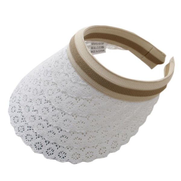 female summer empty sun visor cap hollow floral lace sunscreen beach hat, Blue;gray
female summer empty sun visor cap hollow floral lace sunscreen beach hat, Blue;gray