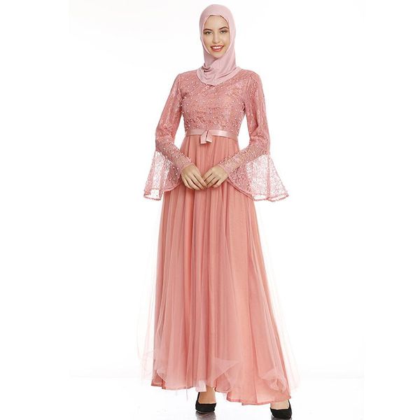 ethnic clothing muslim dress flared sleeves lace beading women dubai abaya turkey long middle east fashion robes donsignet, Red
ethnic clothing muslim dress flared sleeves lace beading women dubai abaya turkey long middle east fashion robes donsignet, Red