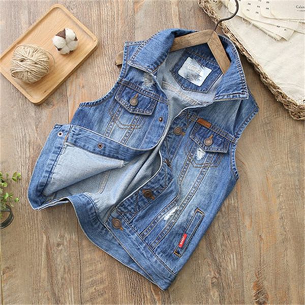 childrens clothing boys denim vest 2022 spring and autumn new clothes childrens super soft vests and fashionable jacket, Blue;gray
childrens clothing boys denim vest 2022 spring and autumn new clothes childrens super soft vests and fashionable jacket, Blue;gray