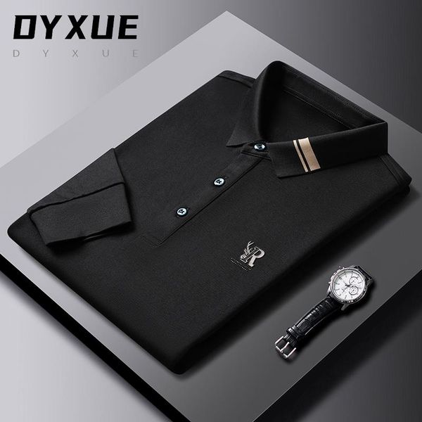 men's polos 2021 high end fashion brand mens designer embroidery shirt korean style quality casual long sleeve men clothing, White;black 
men's polos 2021 high end fashion brand mens designer embroidery shirt korean style quality casual long sleeve men clothing, White;black