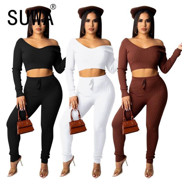 women's two piece pants women long sleeve v-neck tight jacket feet street fashion casual trousers set autumn, White
women's two piece pants women long sleeve v-neck tight jacket feet street fashion casual trousers set autumn, White