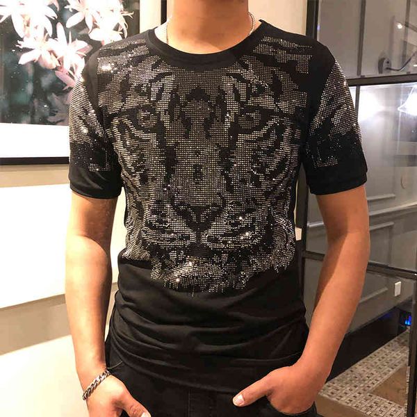 men's t-shirts spring and summer male fashion tiger strass short sleeve shirt 100% cotton ucic, White;black
men's t-shirts spring and summer male fashion tiger strass short sleeve shirt 100% cotton ucic, White;black
