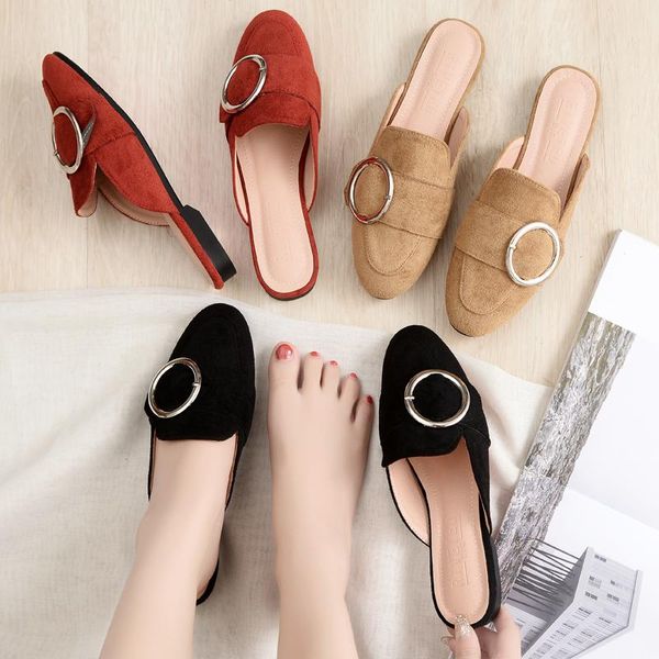 slippers summer shoes women mules flip flops round buckle femme anti-skid slides belt velet sandals size 43/44 grandma, Black
slippers summer shoes women mules flip flops round buckle femme anti-skid slides belt velet sandals size 43/44 grandma, Black