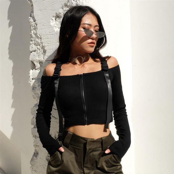 women's tanks & camis women off shoulder crop zipper knit bandage debardeur femme tee tank elegant ladies party vest streetwear, White
women's tanks & camis women off shoulder crop zipper knit bandage debardeur femme tee tank elegant ladies party vest streetwear, White