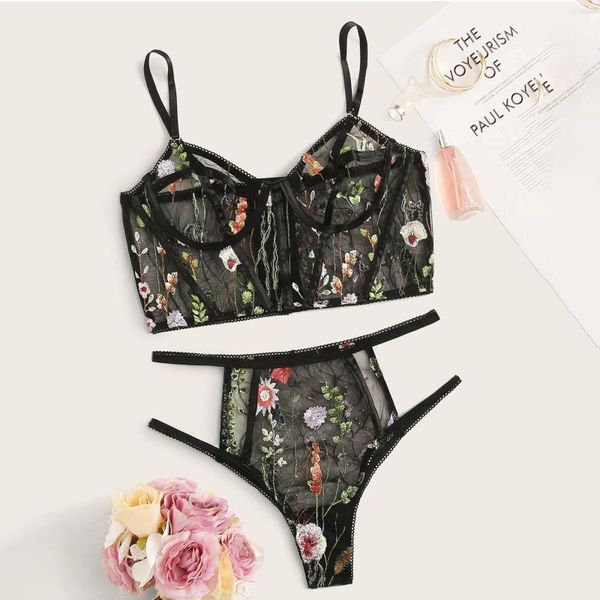 bras sets flower embroidery exotic underwear women lingerie set see through lace mesh bra panties nightwear lenceria para mujer, Red;black
bras sets flower embroidery exotic underwear women lingerie set see through lace mesh bra panties nightwear lenceria para mujer, Red;black