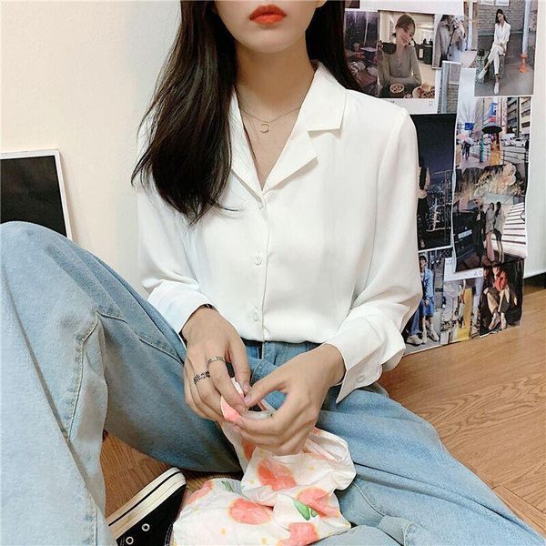 women's t-shirt 2021 summer hong kong korean professional suit collar long-sleeved lapel short-sleeved shirt solid color lx040, White
women's t-shirt 2021 summer hong kong korean professional suit collar long-sleeved lapel short-sleeved shirt solid color lx040, White