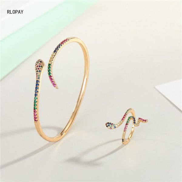 color stone lucky snake banglr ring set size copper bangle bracelet with gold plating cute annimal bangles, Black
color stone lucky snake banglr ring set size copper bangle bracelet with gold plating cute annimal bangles, Black