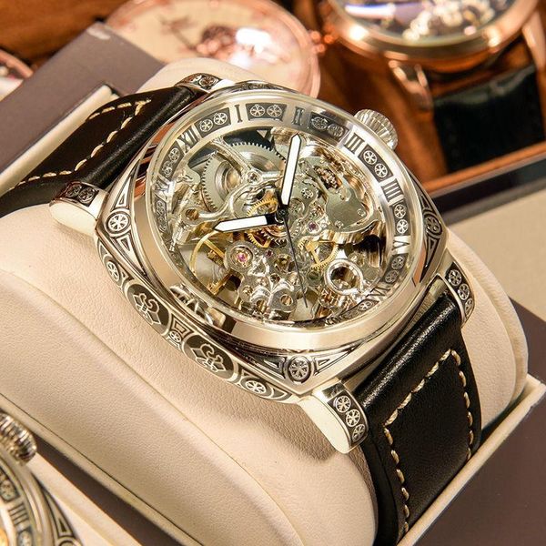 wristwatches hollow square carved versatile real mechanical watch men's full automatic fashion, Slivery;brown
wristwatches hollow square carved versatile real mechanical watch men's full automatic fashion, Slivery;brown