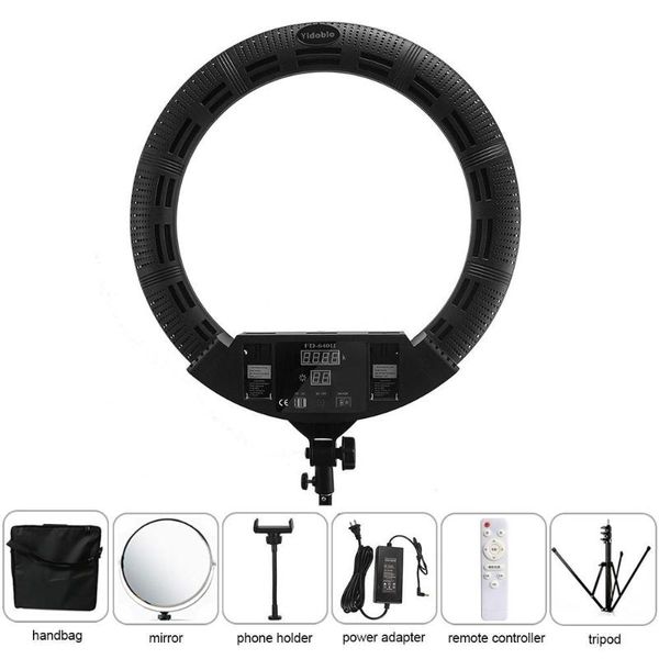 100w led ring lamp light with tripod yidoblo fd-640ii 22 inch bi-color pography lighting po studio usb support flash heads
100w led ring lamp light with tripod yidoblo fd-640ii 22 inch bi-color pography lighting po studio usb support flash heads