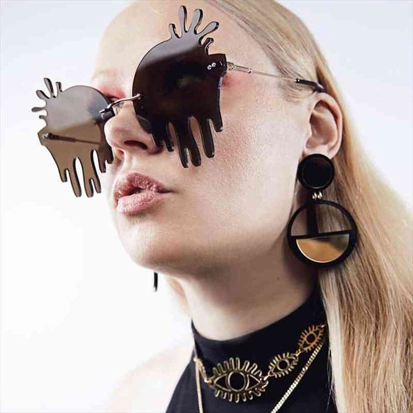 vintage punk sunglasses women colorful eyewear rimless carter glasses unique gafas de tears shape sun men, White;black
vintage punk sunglasses women colorful eyewear rimless carter glasses unique gafas de tears shape sun men, White;black