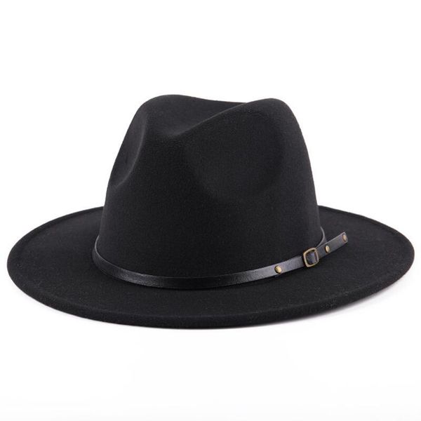wide brim hats men women fedora panama wool hat with leather buckle belt winter autumn faux woolen jazz cap british trilby lady, Blue;gray
wide brim hats men women fedora panama wool hat with leather buckle belt winter autumn faux woolen jazz cap british trilby lady, Blue;gray