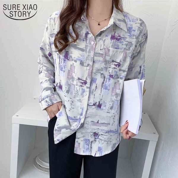 korean autumn vintage long sleeve women's blouse fashion painting printed chiffon single breasted shirts 11139 210508, White
korean autumn vintage long sleeve women's blouse fashion painting printed chiffon single breasted shirts 11139 210508, White