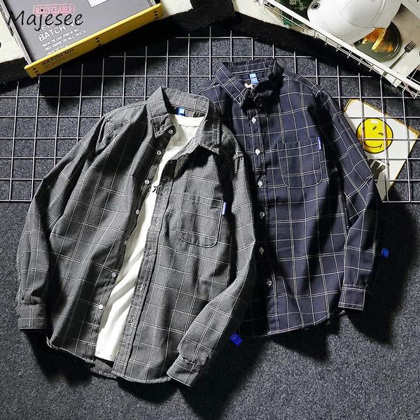 shirts men plaid long sleeve all-match mens shirt single breasted japanese style males turn-down collar men's casual, White;black
shirts men plaid long sleeve all-match mens shirt single breasted japanese style males turn-down collar men's casual, White;black