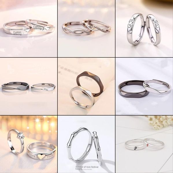 wedding rings lettering 2021 classic opening couple ring zircon six prong crown engagement for women men jewelry size adjustable, Slivery;golden
wedding rings lettering 2021 classic opening couple ring zircon six prong crown engagement for women men jewelry size adjustable, Slivery;golden