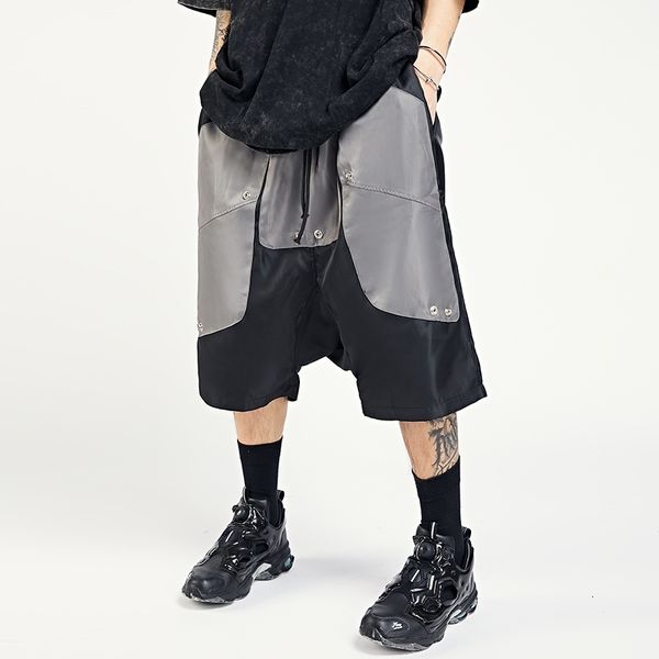 men's shorts summer high street retro spliced contrast color drawstring oversize cargo short loose straight five point pants si8q, White;black
men's shorts summer high street retro spliced contrast color drawstring oversize cargo short loose straight five point pants si8q, White;black