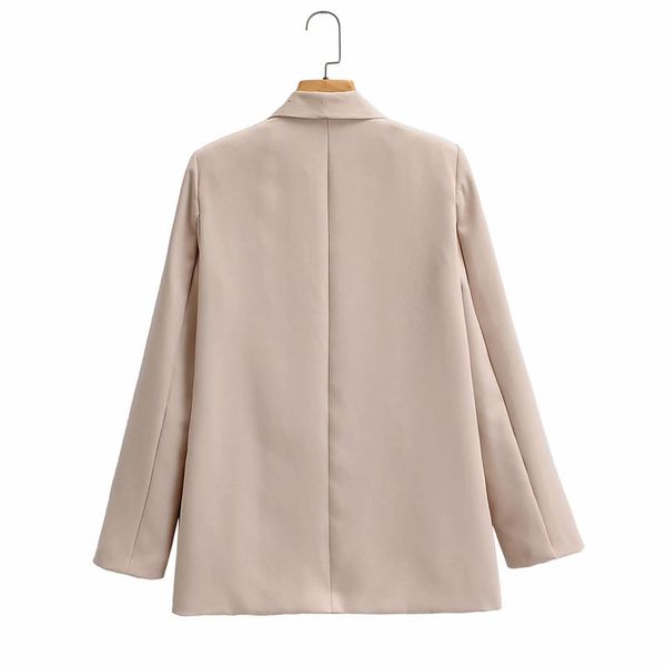 jackets women's simple solid color double-breasted lapel long-sleeved casual jacket career loose fashion chic female coat, Black;brown
jackets women's simple solid color double-breasted lapel long-sleeved casual jacket career loose fashion chic female coat, Black;brown