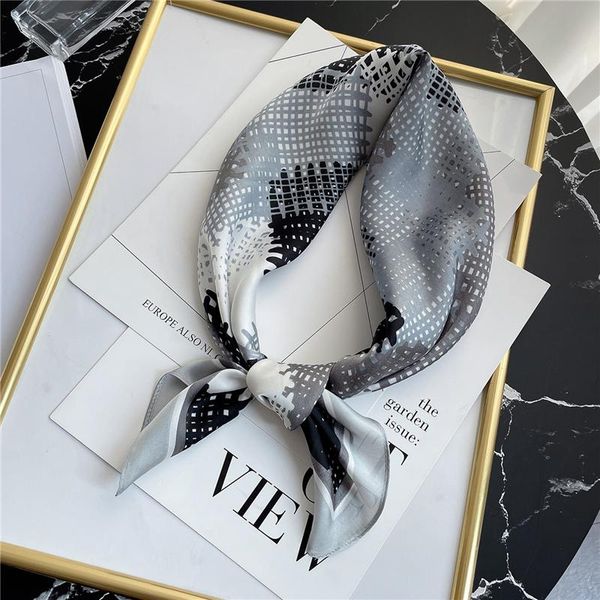 scarves 2021 spring silk square women neck scarf foulard female hairband shawl wrap design print neckerchief bandana, Blue;gray
scarves 2021 spring silk square women neck scarf foulard female hairband shawl wrap design print neckerchief bandana, Blue;gray