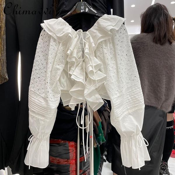 women's blouses & shirts japanese style fresh student chic shirt female 2021 autumn ruffled lace short backless fashion simple whi, White
women's blouses & shirts japanese style fresh student chic shirt female 2021 autumn ruffled lace short backless fashion simple whi, White