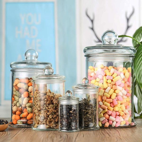 storage bottles & jars clear glass jar with lids - airtight food kitchen containers for pantry, countertop
storage bottles & jars clear glass jar with lids - airtight food kitchen containers for pantry, countertop