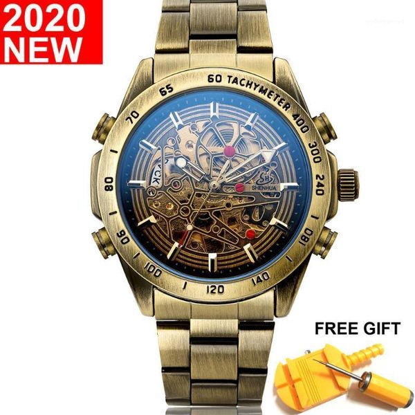 antique bronze watch steampunk skeleton automatic vintage transparent mechanical watches mens clock wristwatches, Slivery;brown
antique bronze watch steampunk skeleton automatic vintage transparent mechanical watches mens clock wristwatches, Slivery;brown