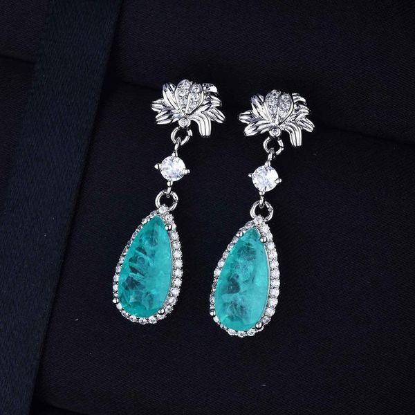 dangle & chandelier fashion flower earrings water drop paraiba tourmaline stone vintage luxury jewelry for women engagement anniversary gift, Silver
dangle & chandelier fashion flower earrings water drop paraiba tourmaline stone vintage luxury jewelry for women engagement anniversary gift, Silver