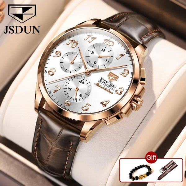 wristwatches jsdun men automatic mechanical watches sapphire leather 50m waterproof male wrist watch hommes mécanique montres, Slivery;brown
wristwatches jsdun men automatic mechanical watches sapphire leather 50m waterproof male wrist watch hommes mécanique montres, Slivery;brown
