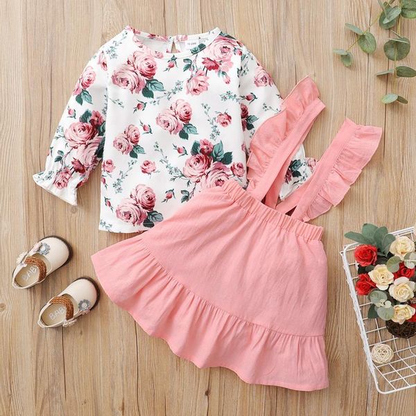 clothing sets 2021 0-5y fall kids baby girl rose print long sleeve o-neck t-shirt+solid color short suspender skirt toddler 2pcs set, White
clothing sets 2021 0-5y fall kids baby girl rose print long sleeve o-neck t-shirt+solid color short suspender skirt toddler 2pcs set, White