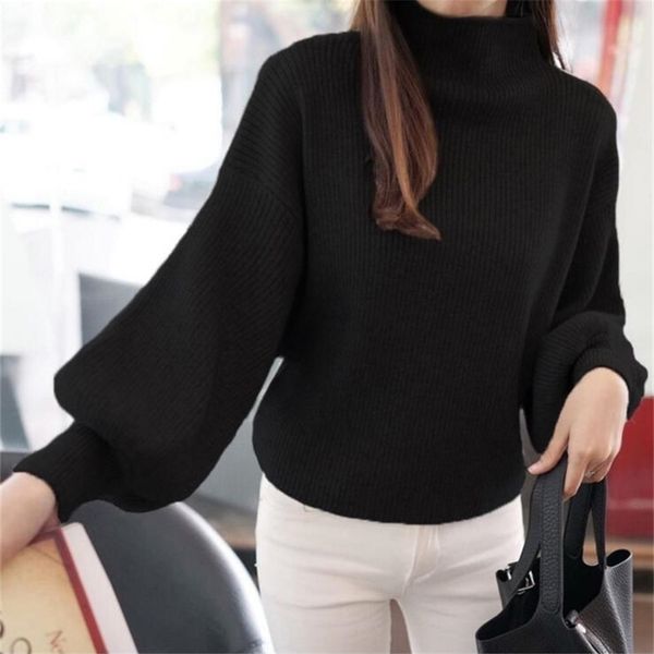 women's coarse wool sweater warm spring autumn winter casual sleeved pullover 211217, White;black
women's coarse wool sweater warm spring autumn winter casual sleeved pullover 211217, White;black