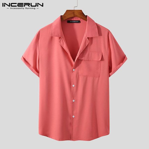 men's casual shirts solid color men shirt brand turn down collar short sleeve pockets korean 2021 streetwear fashion camisas incerun 3, White;black
men's casual shirts solid color men shirt brand turn down collar short sleeve pockets korean 2021 streetwear fashion camisas incerun 3, White;black