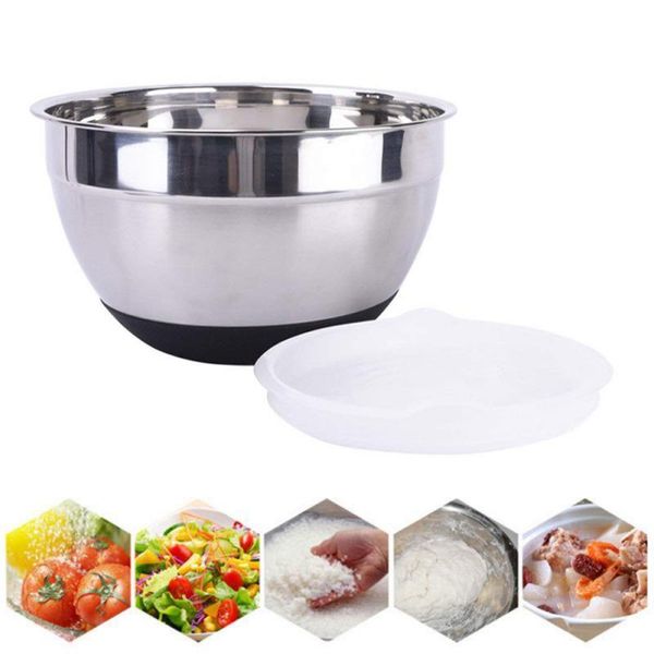 bowls 18/20/24cm diameter stainless steel bowl non-slip silicone bottoms mixing storage for soup fruit salad bread pastries tools
bowls 18/20/24cm diameter stainless steel bowl non-slip silicone bottoms mixing storage for soup fruit salad bread pastries tools