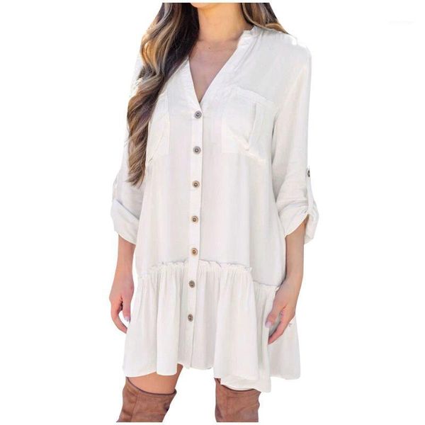 dresses solid v-neck ruffles long sleeve comfy loose white dress chiffon tank women straight casual 2021, Black;gray
dresses solid v-neck ruffles long sleeve comfy loose white dress chiffon tank women straight casual 2021, Black;gray