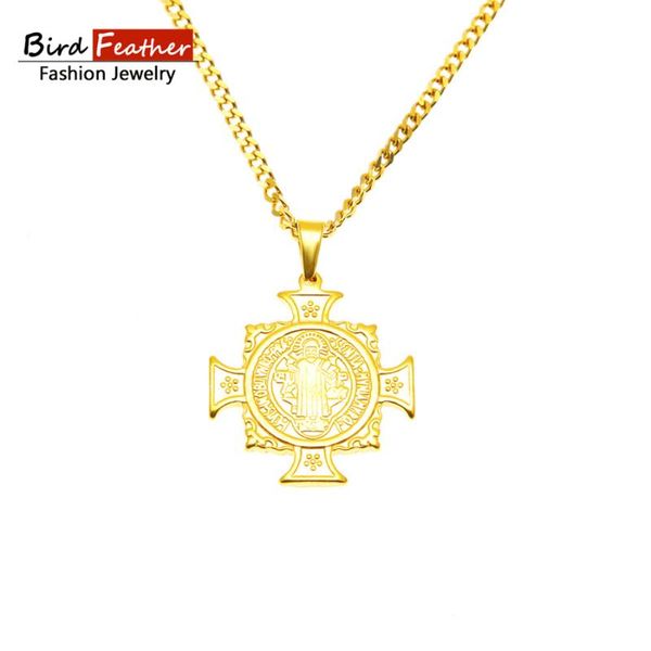 pendant necklaces golden color stainless steel necklace for men women st. benedict chain & pendants hip hop fashion jewelry, Silver
pendant necklaces golden color stainless steel necklace for men women st. benedict chain & pendants hip hop fashion jewelry, Silver