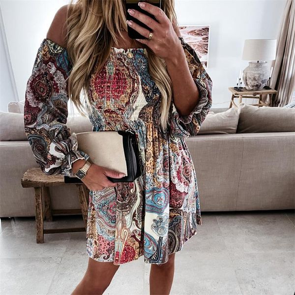 casual dresses summer fashion women dress off shoulder print lady party long sleeve pleated mini office a line, Black;gray
casual dresses summer fashion women dress off shoulder print lady party long sleeve pleated mini office a line, Black;gray