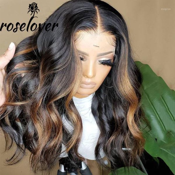transparent lace highlights colored body wave hair pre plucked deep part human wigs brazilian remy wig for black women1, Black;brown
transparent lace highlights colored body wave hair pre plucked deep part human wigs brazilian remy wig for black women1, Black;brown