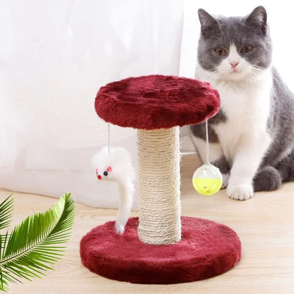 cat toys hanging simulation mouse ball funny playing 18cm height scratching post tree cute sisal