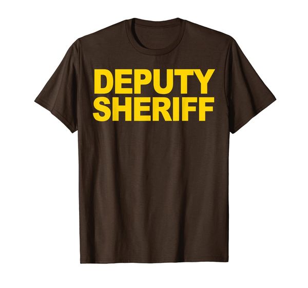 deputy sheriff shirt front print law enforcement clothing, White;black