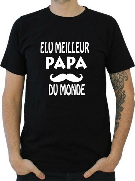 mens t-shirt dad elu of the world, White;black