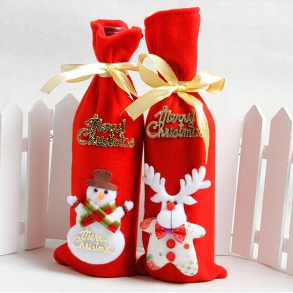 christmas decorations red wine bottle cover bags dinner table decors santa claus reindeer snowman bear gift bag
christmas decorations red wine bottle cover bags dinner table decors santa claus reindeer snowman bear gift bag