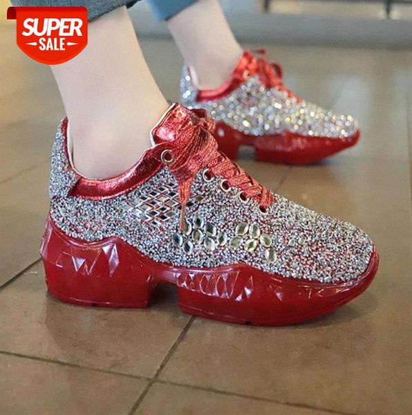 bling crystal shoes woman flats lace-up red sequined leather breathable female transparent chunky sneakers ladies #b434
bling crystal shoes woman flats lace-up red sequined leather breathable female transparent chunky sneakers ladies #b434