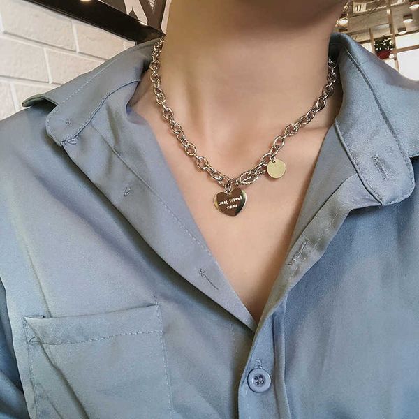 hip hop creative diy chain street fashion girl earrings alternative simple necklace student clavicle, Silver
hip hop creative diy chain street fashion girl earrings alternative simple necklace student clavicle, Silver