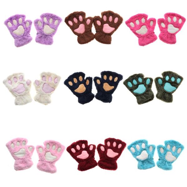 five fingers gloves 1 pair winter women fingerless fluffy bear cat plush girl fashion lovely warm mittens christmas gift, Blue;gray
five fingers gloves 1 pair winter women fingerless fluffy bear cat plush girl fashion lovely warm mittens christmas gift, Blue;gray