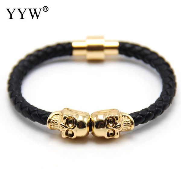 charm bracelets 2021 fashion latest 19 colors magnetic clasp punk genuine leather man skull bracelet for women, Golden;silver
charm bracelets 2021 fashion latest 19 colors magnetic clasp punk genuine leather man skull bracelet for women, Golden;silver
