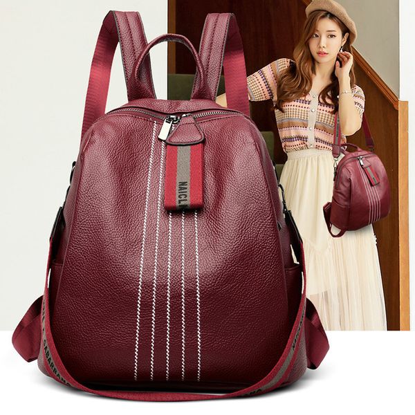 backpack women's korean versatile women's bag soft leather large capacity student backpack fashionable women's travel bag
backpack women's korean versatile women's bag soft leather large capacity student backpack fashionable women's travel bag