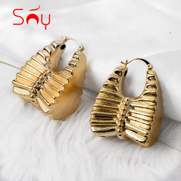 hoop & huggie sunny jewelry fashion earrings copper african nigeria large style for women classic wedding, Golden;silver
hoop & huggie sunny jewelry fashion earrings copper african nigeria large style for women classic wedding, Golden;silver