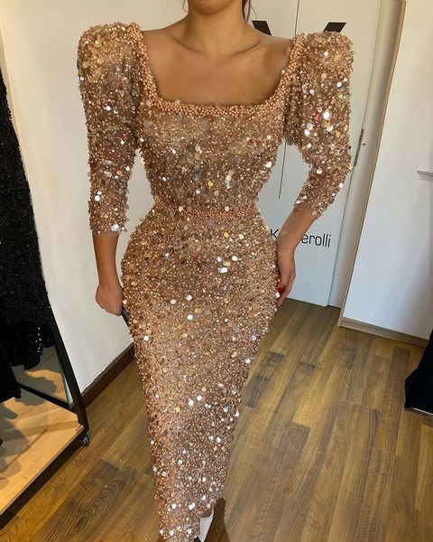 2021 plus size arabic aso ebi luxurious sheath sparkly prom dresses beaded sequined ankle length evening formal party second reception gowns, Black
2021 plus size arabic aso ebi luxurious sheath sparkly prom dresses beaded sequined ankle length evening formal party second reception gowns, Black