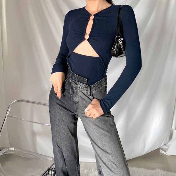 women's t-shirt sylcue summer retro dark blue little chest hollow out tea rest girl long sleeve knitted tshirt female versatile slim to, White
women's t-shirt sylcue summer retro dark blue little chest hollow out tea rest girl long sleeve knitted tshirt female versatile slim to, White