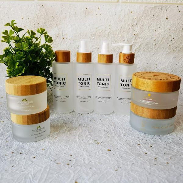storage bottles & jars 5pcs empty beauty cream jar cosmetic container glass bottle with bamboo screw cap skin care toner packaging
storage bottles & jars 5pcs empty beauty cream jar cosmetic container glass bottle with bamboo screw cap skin care toner packaging