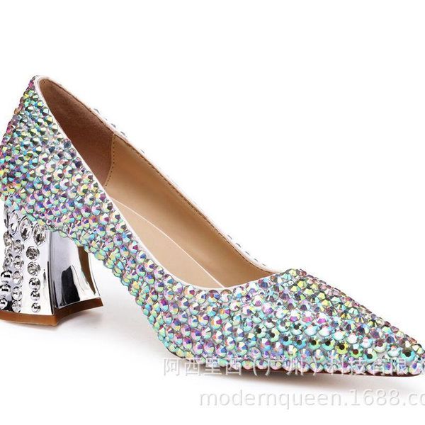 dress shoes women pumps party high heels thick heel rhinestone 6cm thin wedding banquet, Black
dress shoes women pumps party high heels thick heel rhinestone 6cm thin wedding banquet, Black