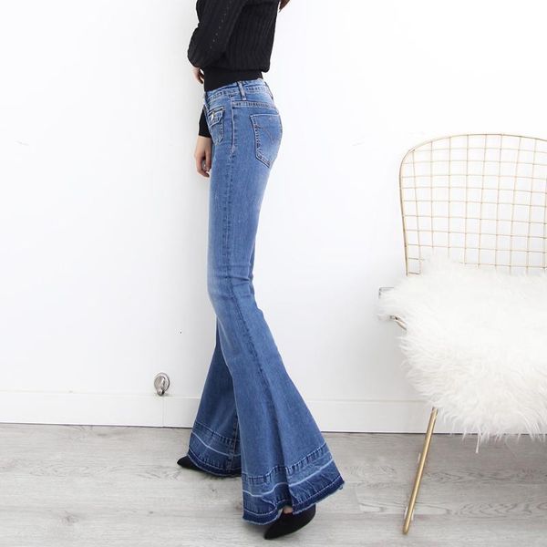women's jeans fashion long pants for women high waist flare trousers plus size 25-30 denim summer with pockets ssfj, Blue
women's jeans fashion long pants for women high waist flare trousers plus size 25-30 denim summer with pockets ssfj, Blue