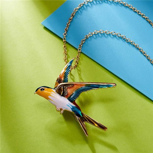 three color glaze swallow bird shape colorful enamel necklace for women beautiful vivid animal pendant necklaces, Silver
three color glaze swallow bird shape colorful enamel necklace for women beautiful vivid animal pendant necklaces, Silver